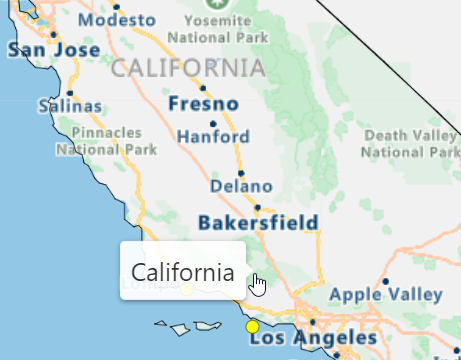 An example of a US States overlay tooltip.
