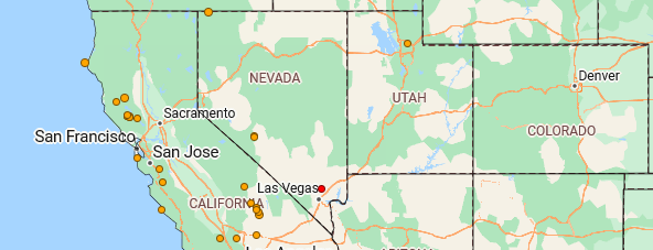 Black lines on the map