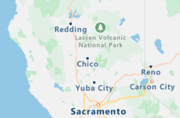 Water is light blue, and land is a mixture of light colors, such as white, green, etc.