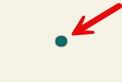 A red arrow pointing to blue-colored circle.